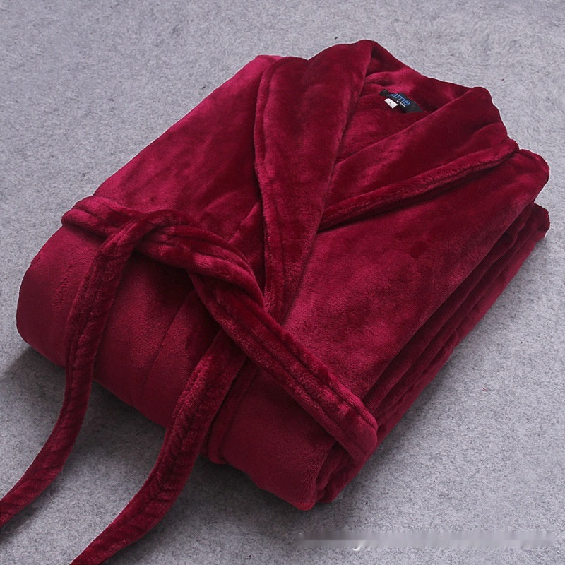 Coral Fleece Pajama Gowns For CouplesExtra Thick