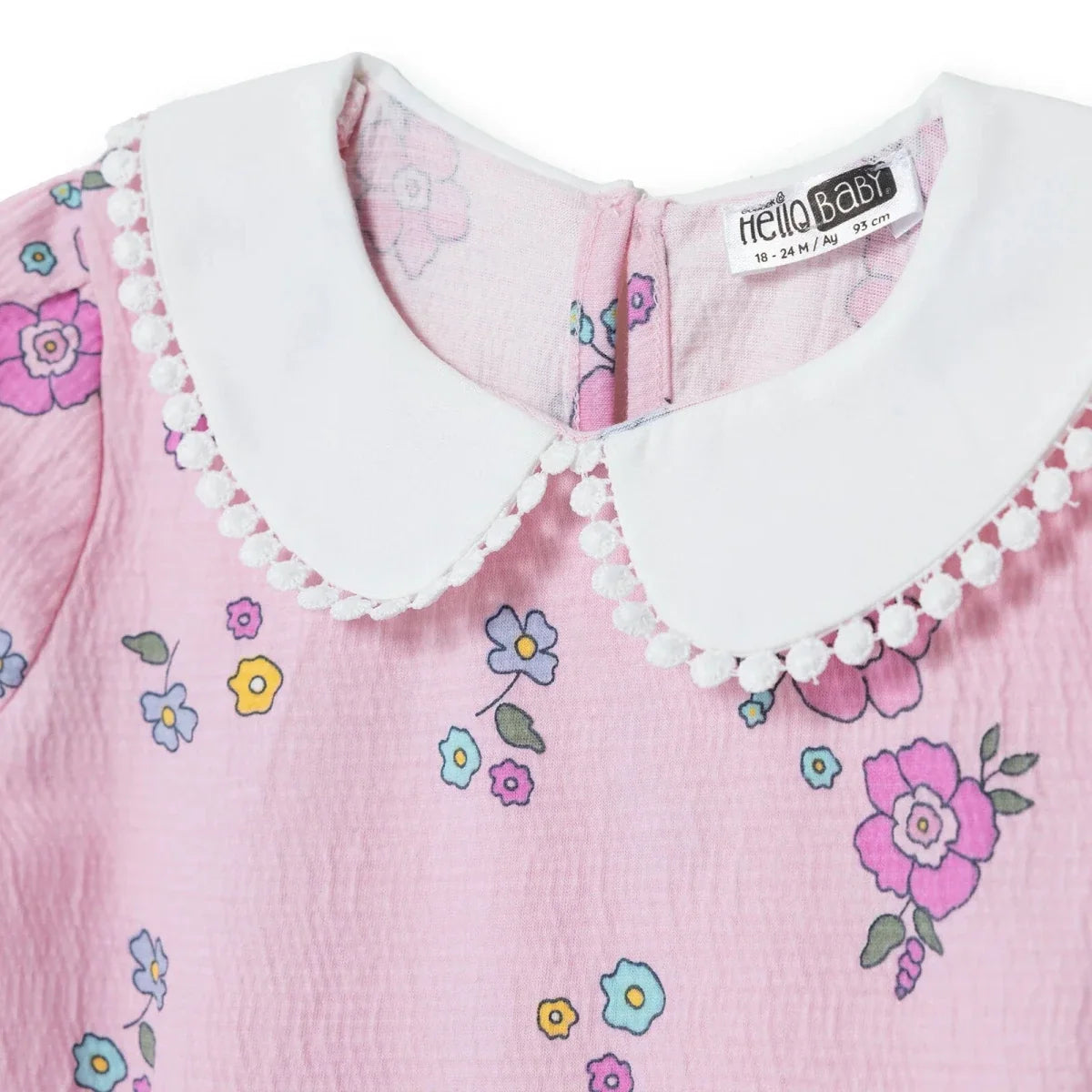 HelloBaby Baby Shirt Collar Short Sleeve Dress (6-9 Months to 4-5 Years)