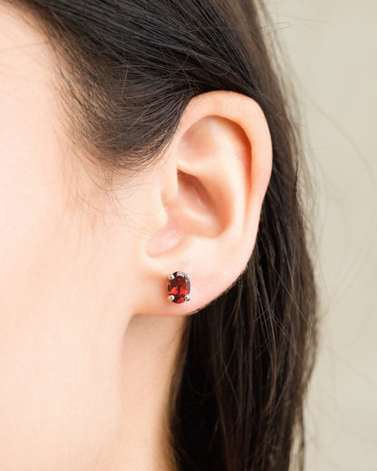 Mini Set 1 - Garnet Jewellery Set in Sterling Silver