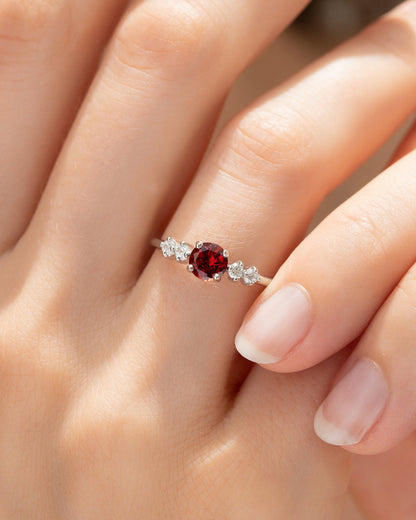Garnet Everyday Jewellery Gift Set in Sterling Silver