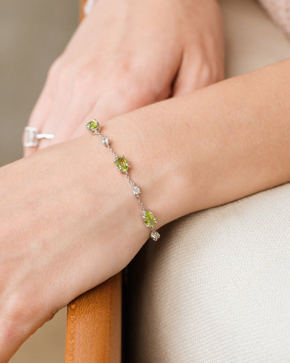 Peridot Bracelet in Sterling Silver