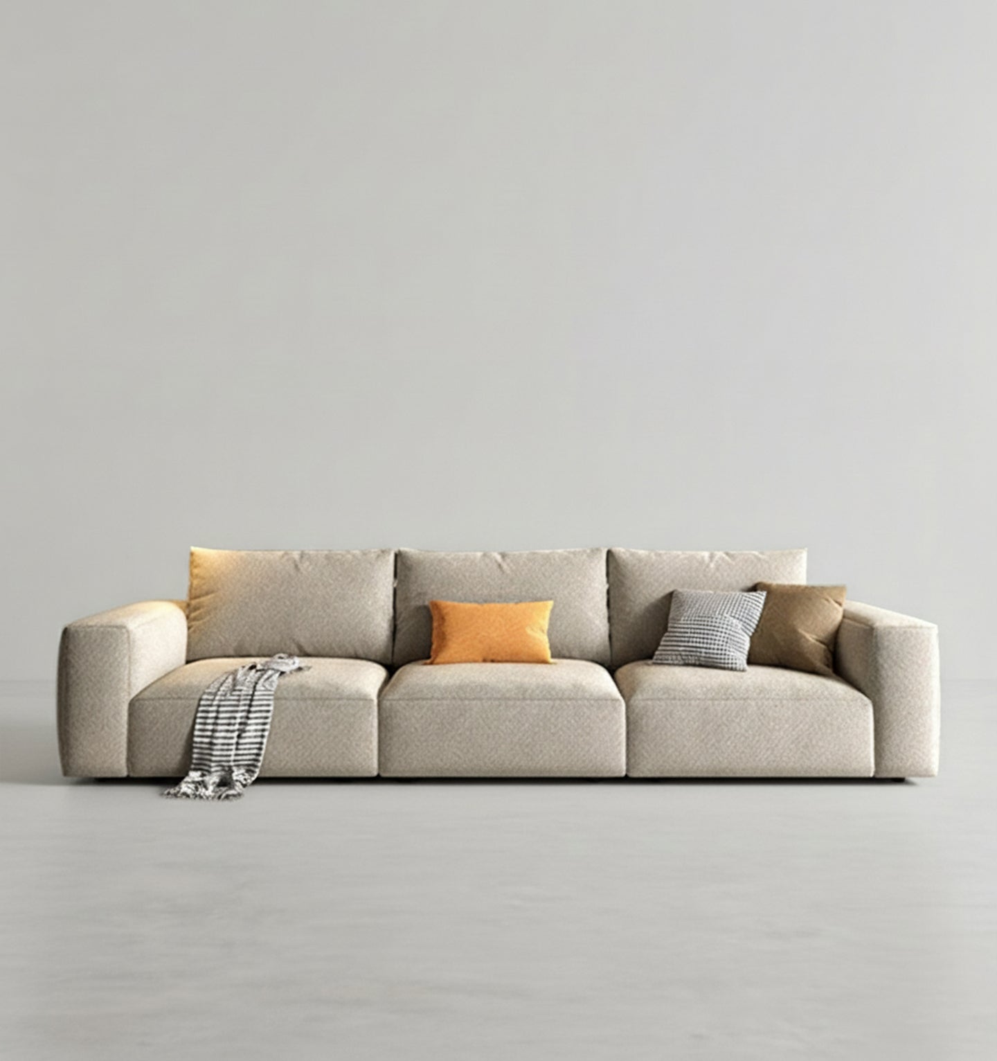 Lionel Three Seater Sofa, Linen