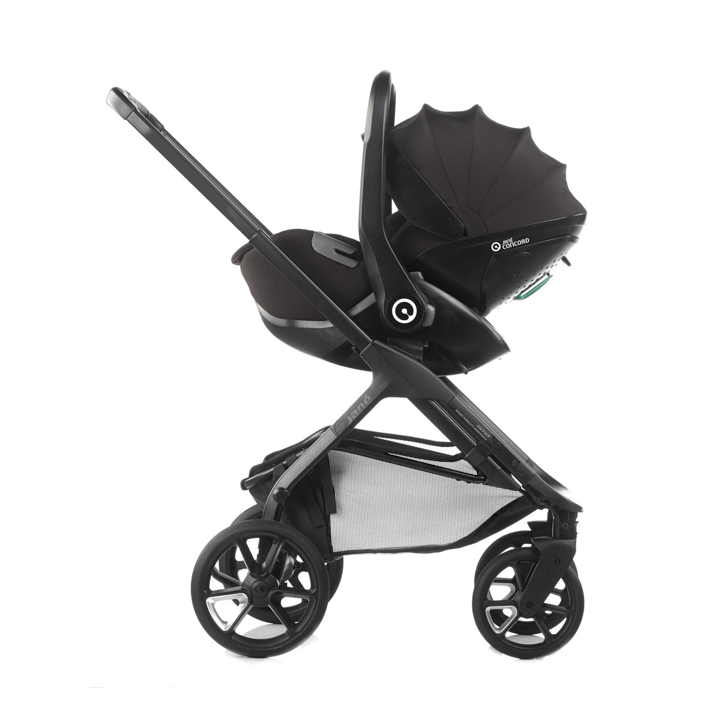 Jané Limited Edition Crosslight Pro Carbon 3in1 Travel System with Lie-Flat Kombibaby Car Seat