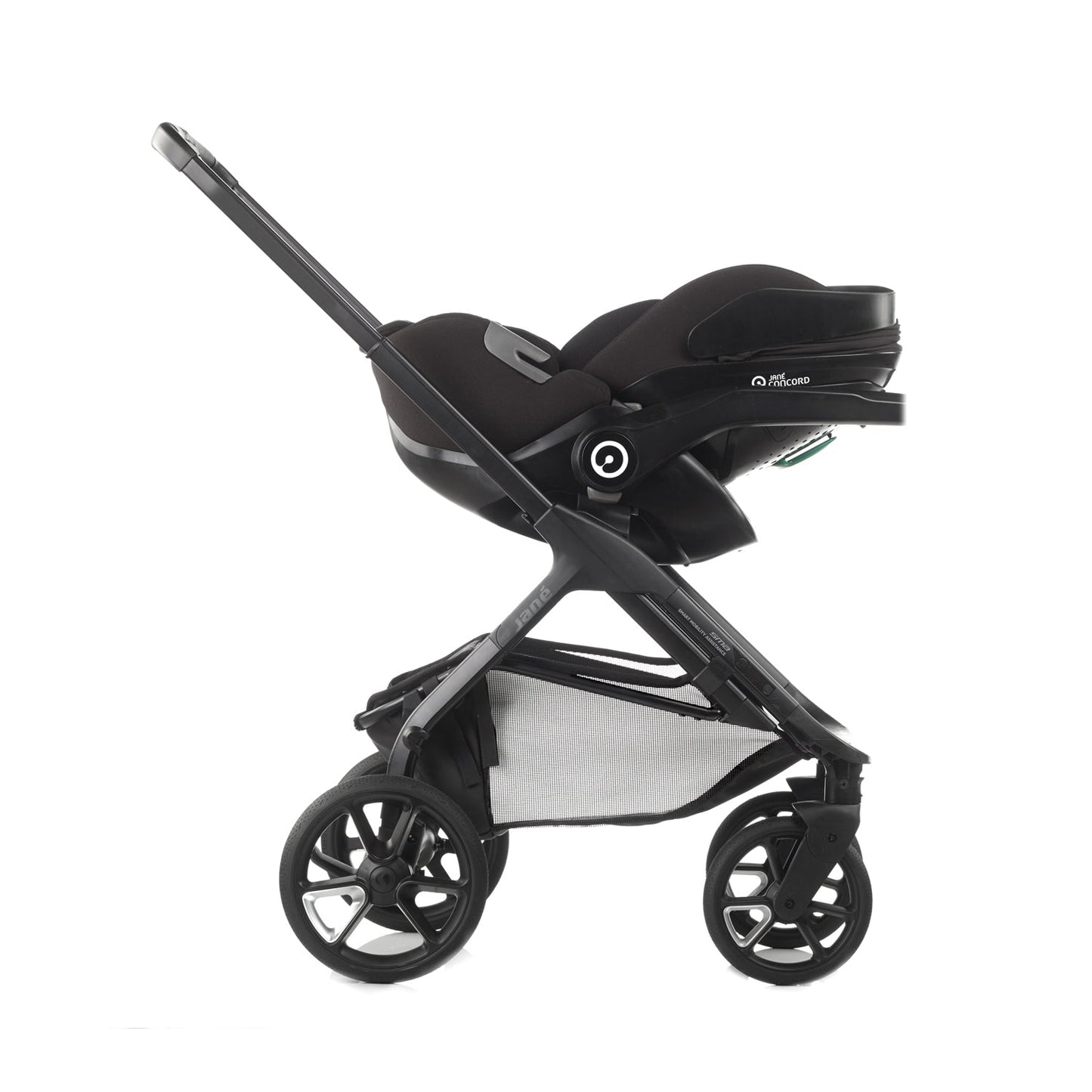 Jané Limited Edition Crosslight Pro Carbon 3in1 Travel System with Lie-Flat Kombibaby Car Seat
