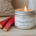 Champagne Rhubarb Candle Tin