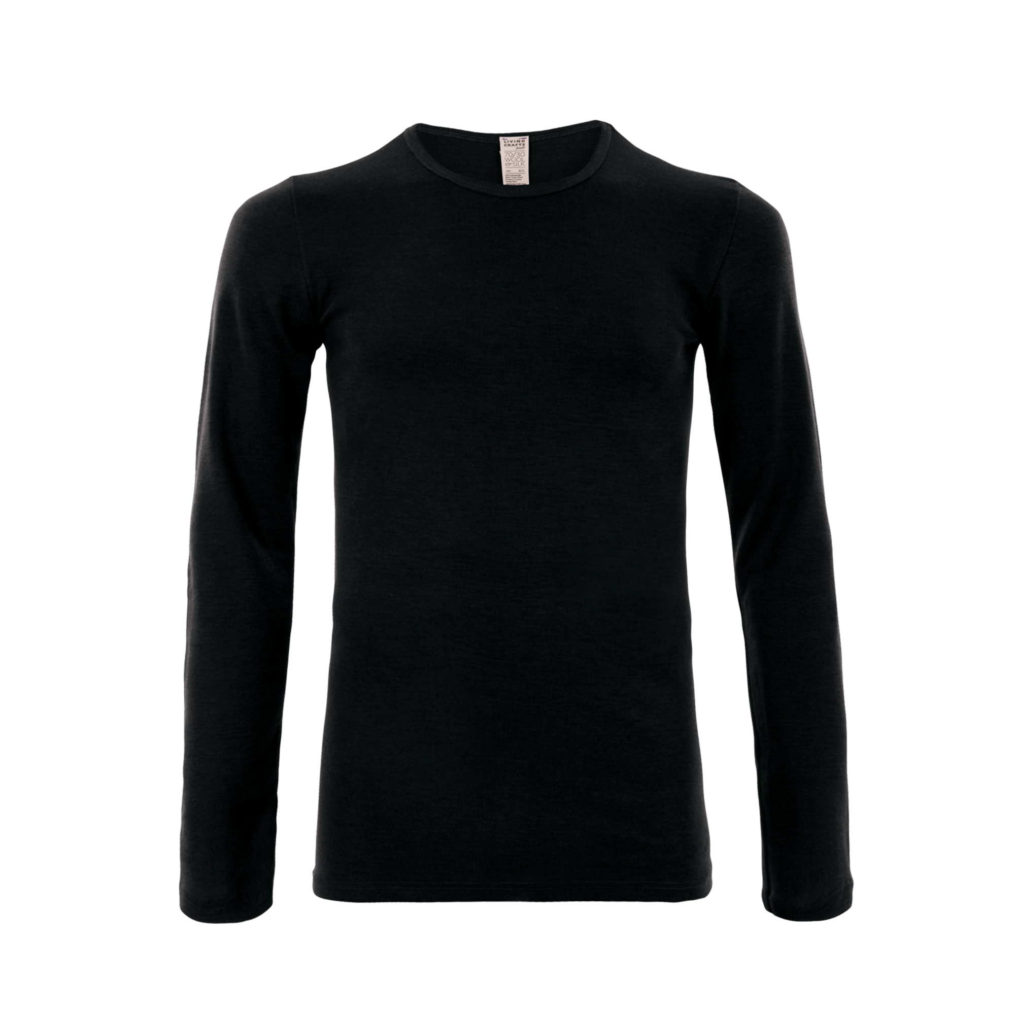 Organic Wool & Silk Long Sleeve T-shirt: Mens