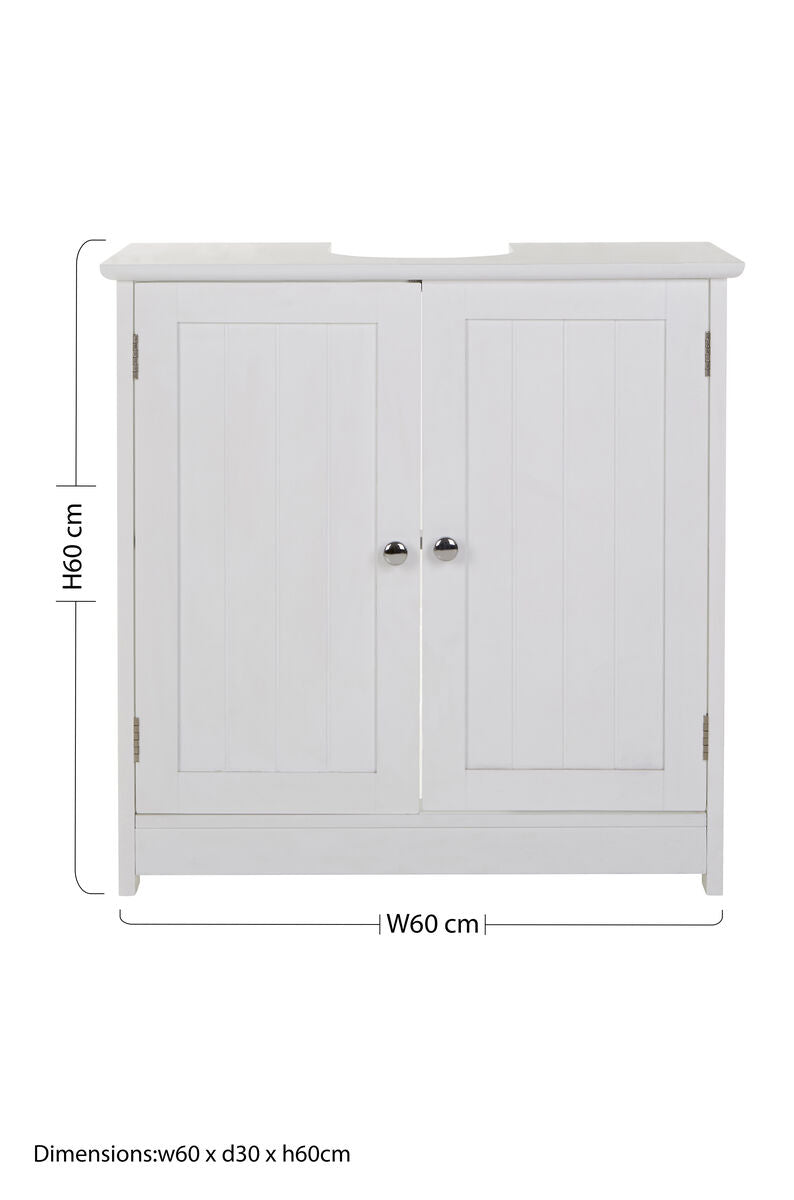 Portland White 2 Door Under Sink Cabinet