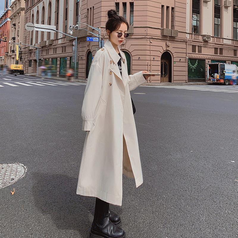 British Style Knee-length Loose Slimming Coat
