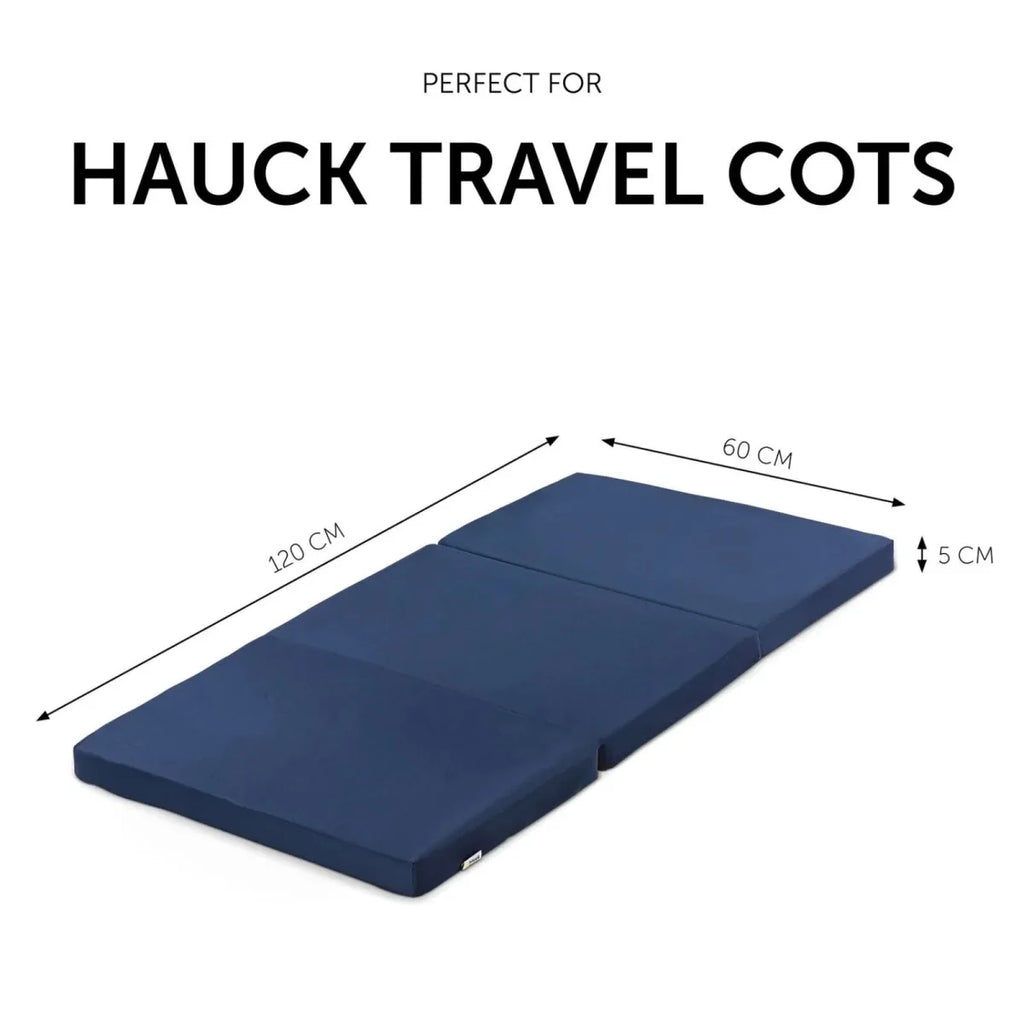 Hauck Sleeper Travel Cot Mattress 120x60cm - Navy