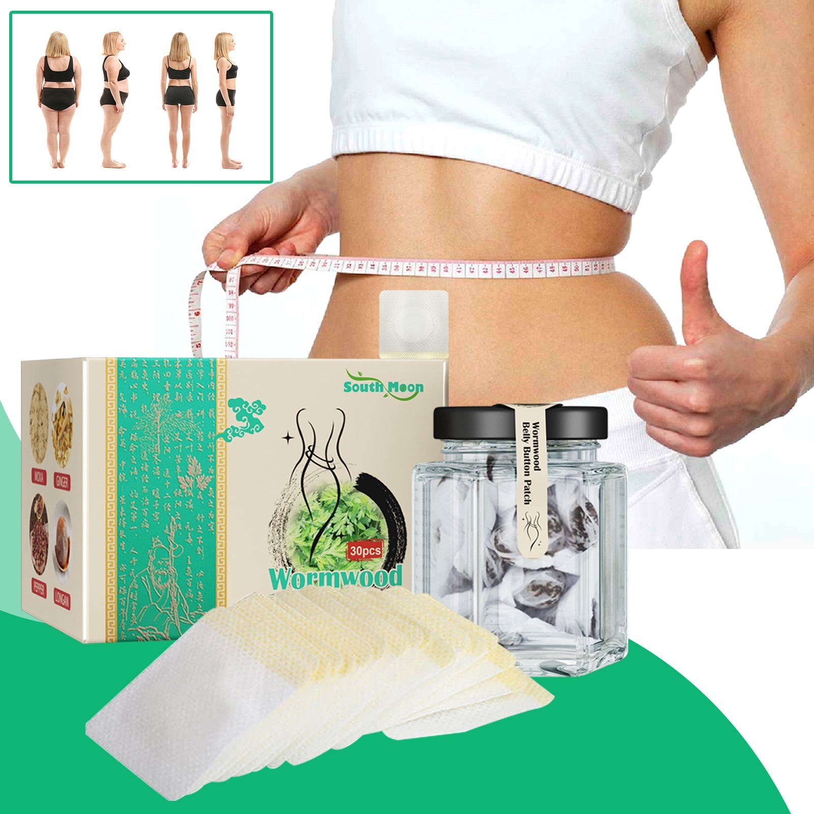 Argy Wormwood Navel Stickers Light Big Belly Body Shaping Bodybuilding Stickers