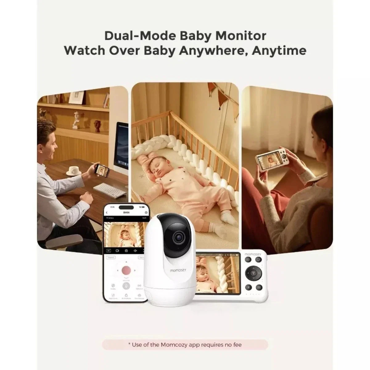 Momcozy BM04 5" Dual-mode Smart Baby Monitor & Camera