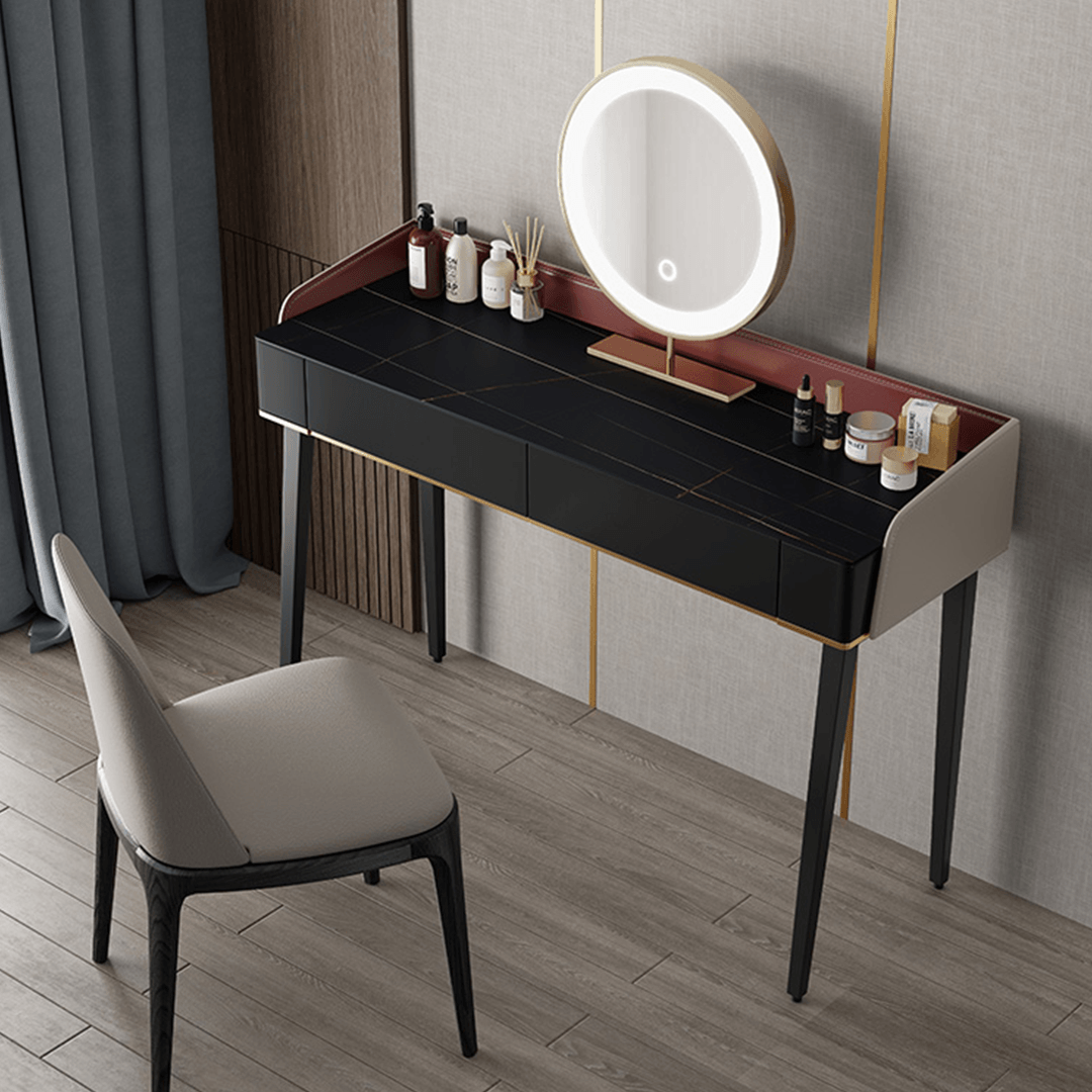 Ivoree Dressing Table With Drawers, Wood