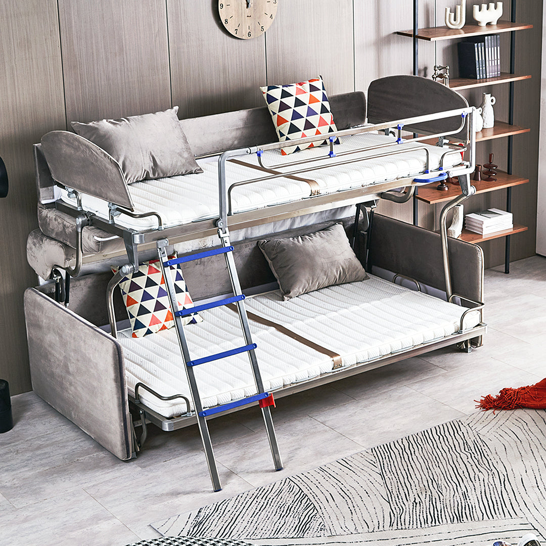 Ramos Two Seater Sofa Bed, Bunk Bed, Flannelette