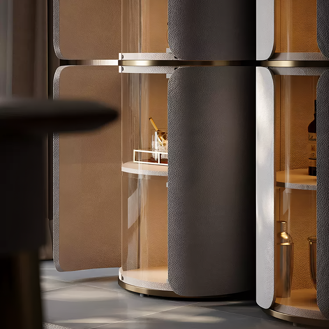 Triton Wine Rack And Wine Cabinet, Leather