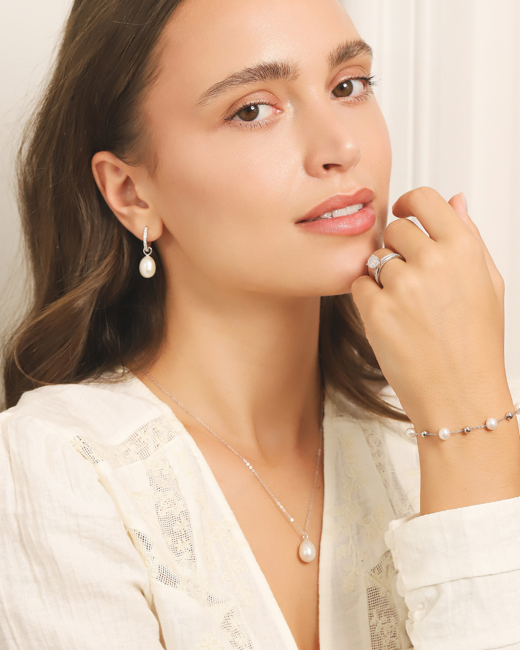 Freshwater Pearl Bracelet in Sterling Silver
