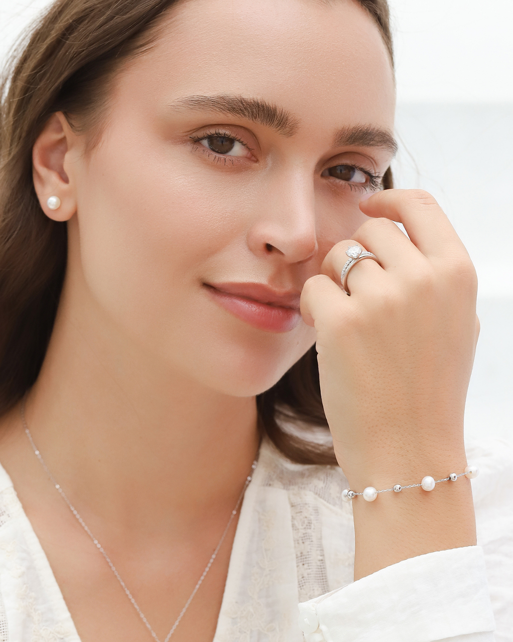Freshwater Pearl Bracelet in Sterling Silver