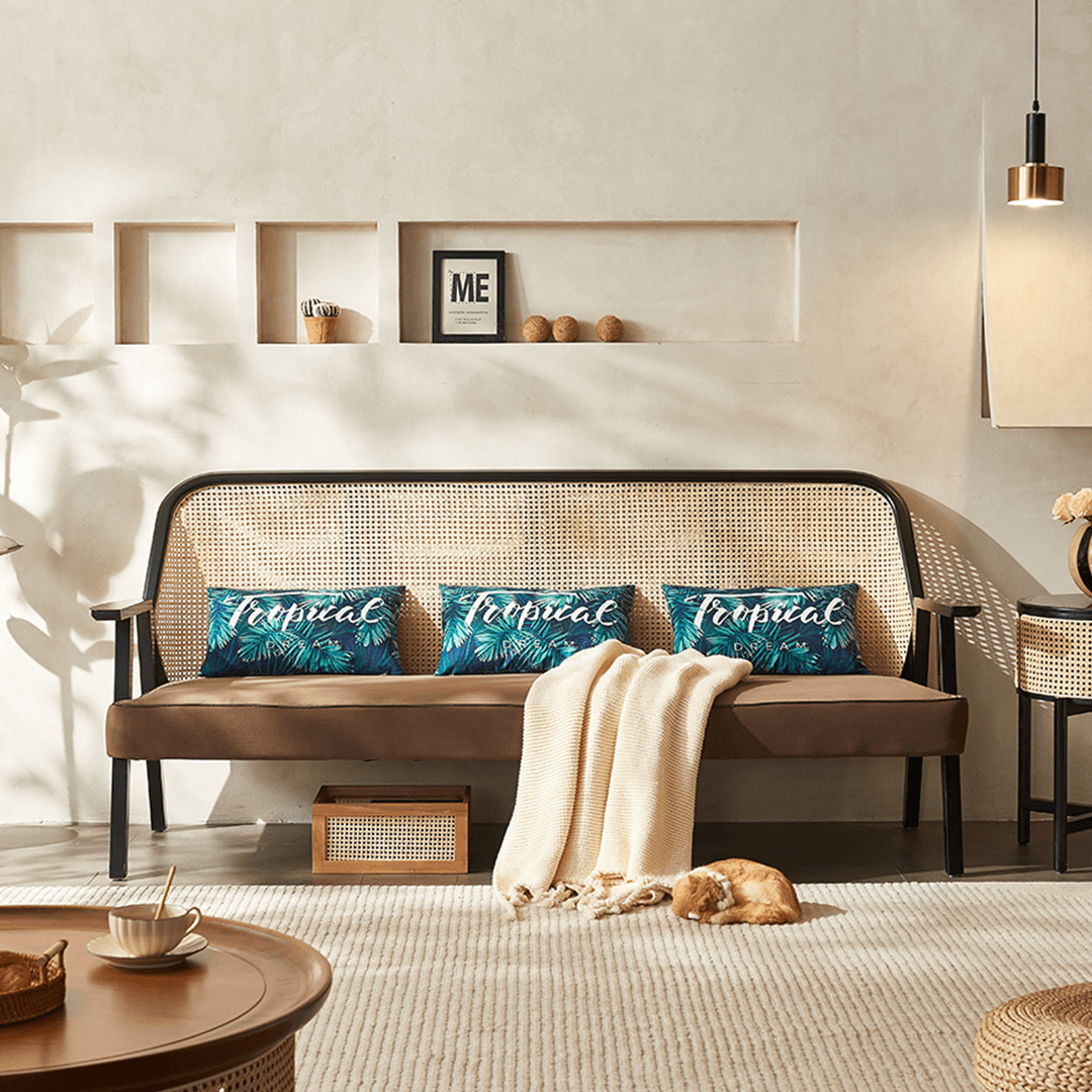 Morris Rattan Two Seater, Three Seater Sofa