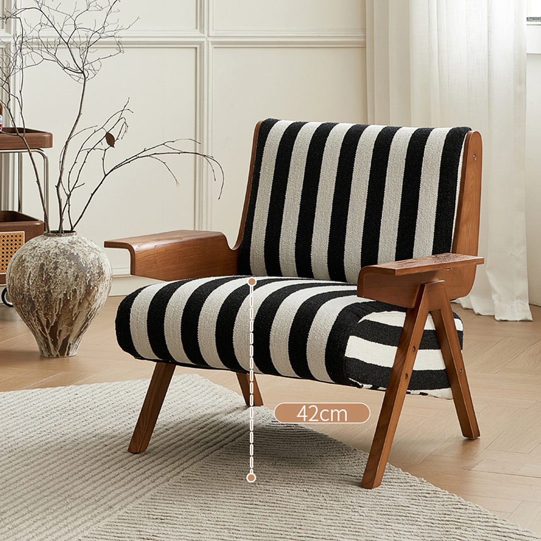 Alba Armchair Vintage, Armchair With Wood, Solid Wood