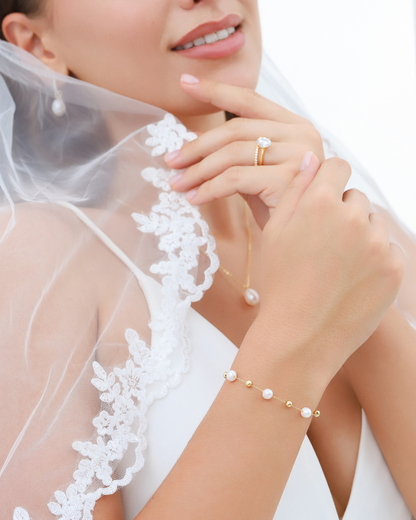 Pearl Bracelet in 18k Gold Vermeil