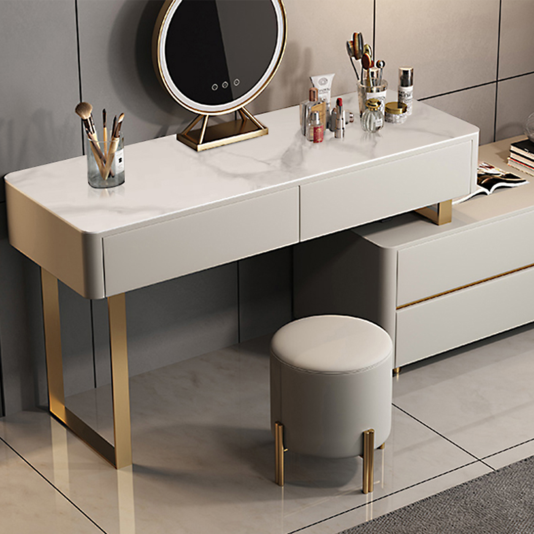 Maynard Dressing Table With Sideboard With LED Mirror