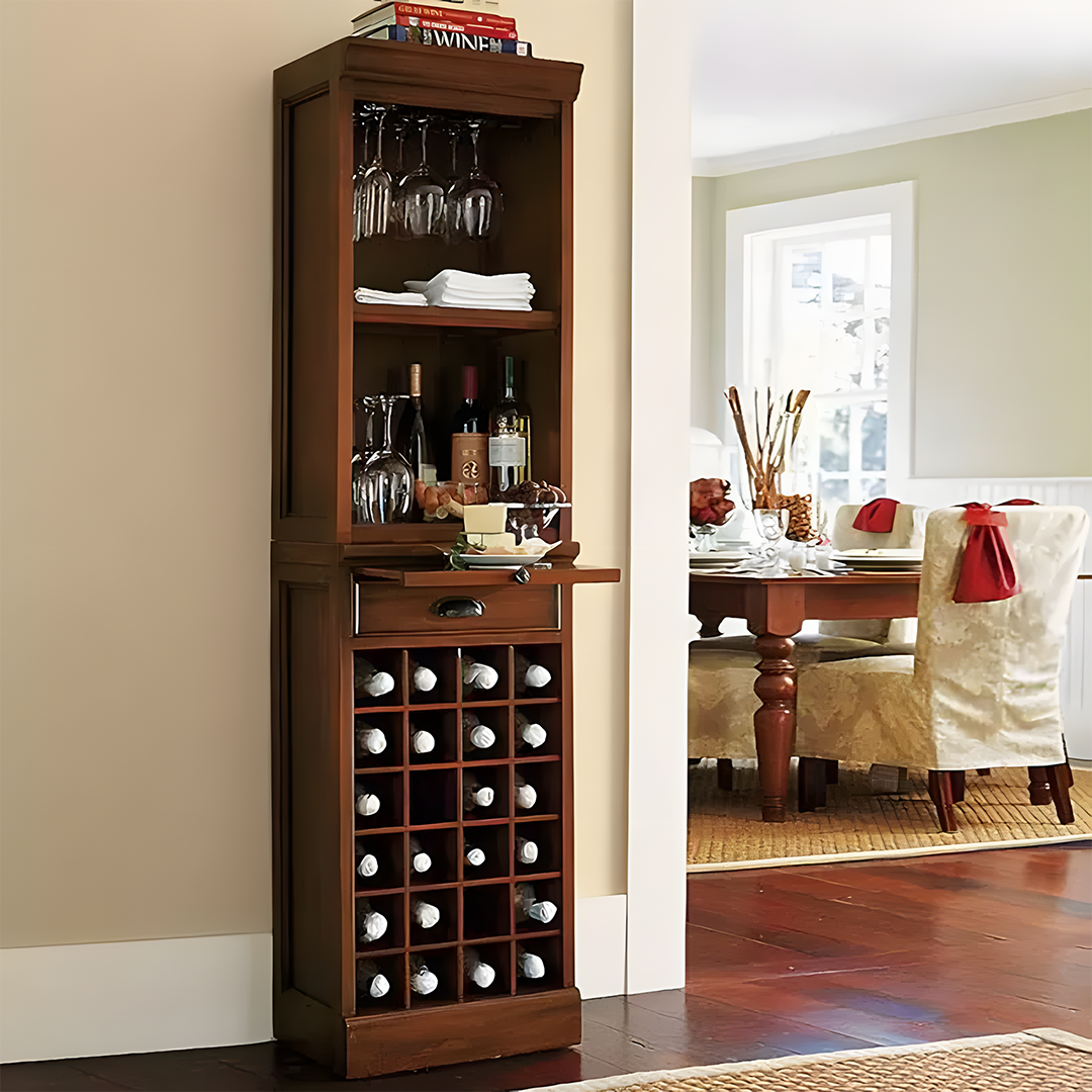 Ivanna Wine Cabinet, Wine Rack, Wood
