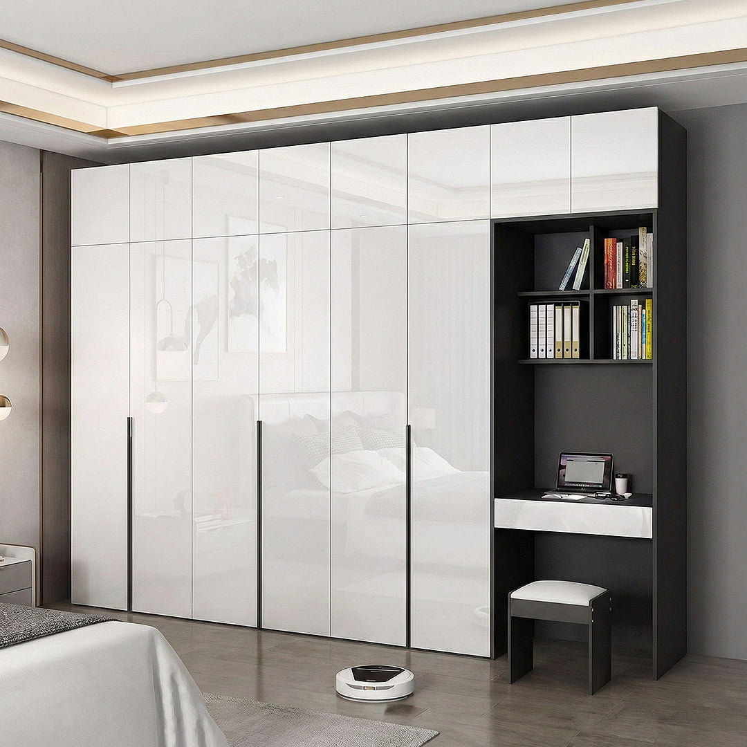 Nascimento Corner Wardrobe, Tall Wardrobe, L Shape Wardrobe With Dressing Table