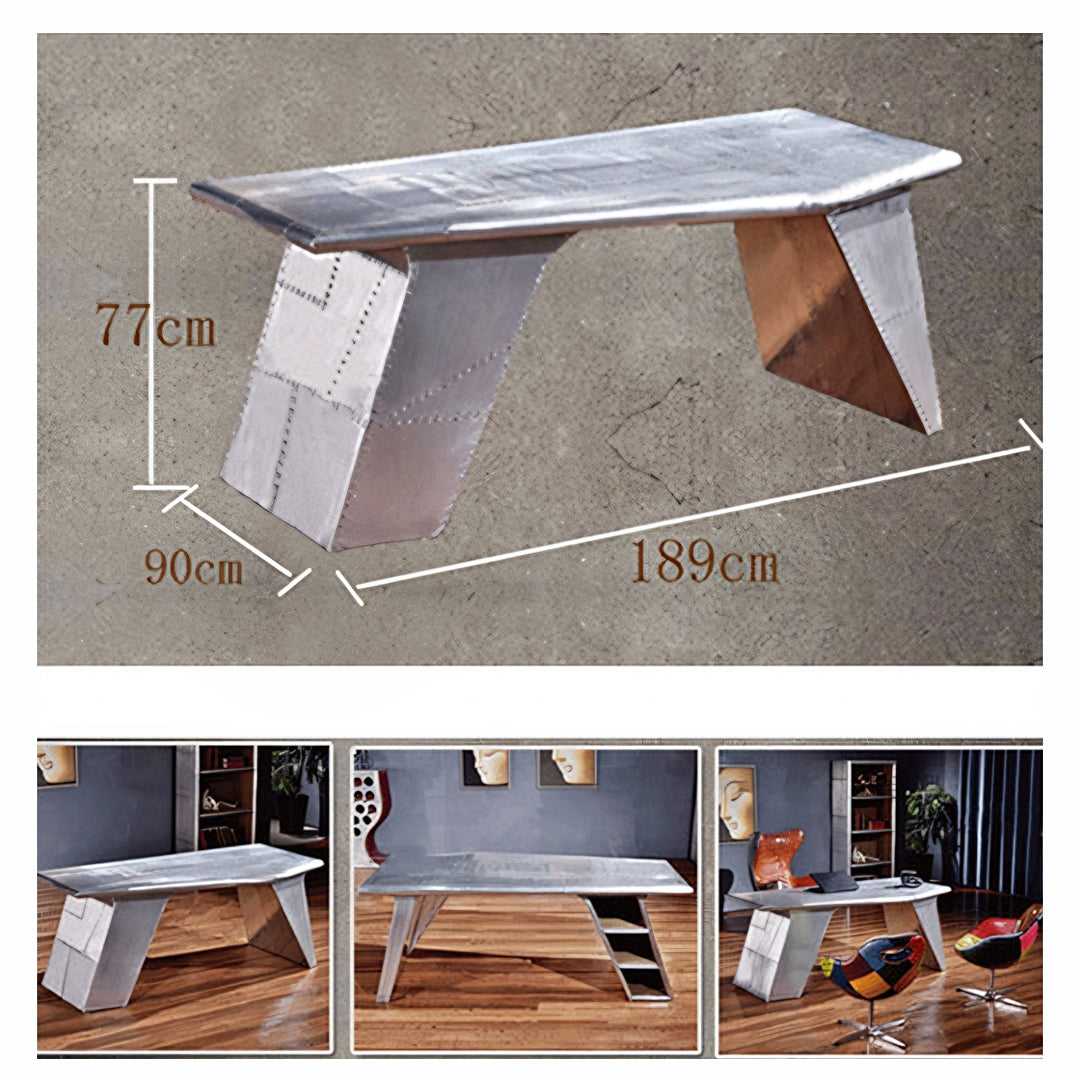 U8 Aviator Office Desk, Aviation Desk, Aluminium