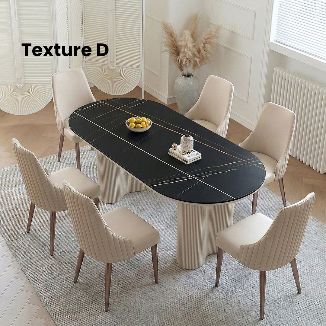 Peru Oval Dining Table, White