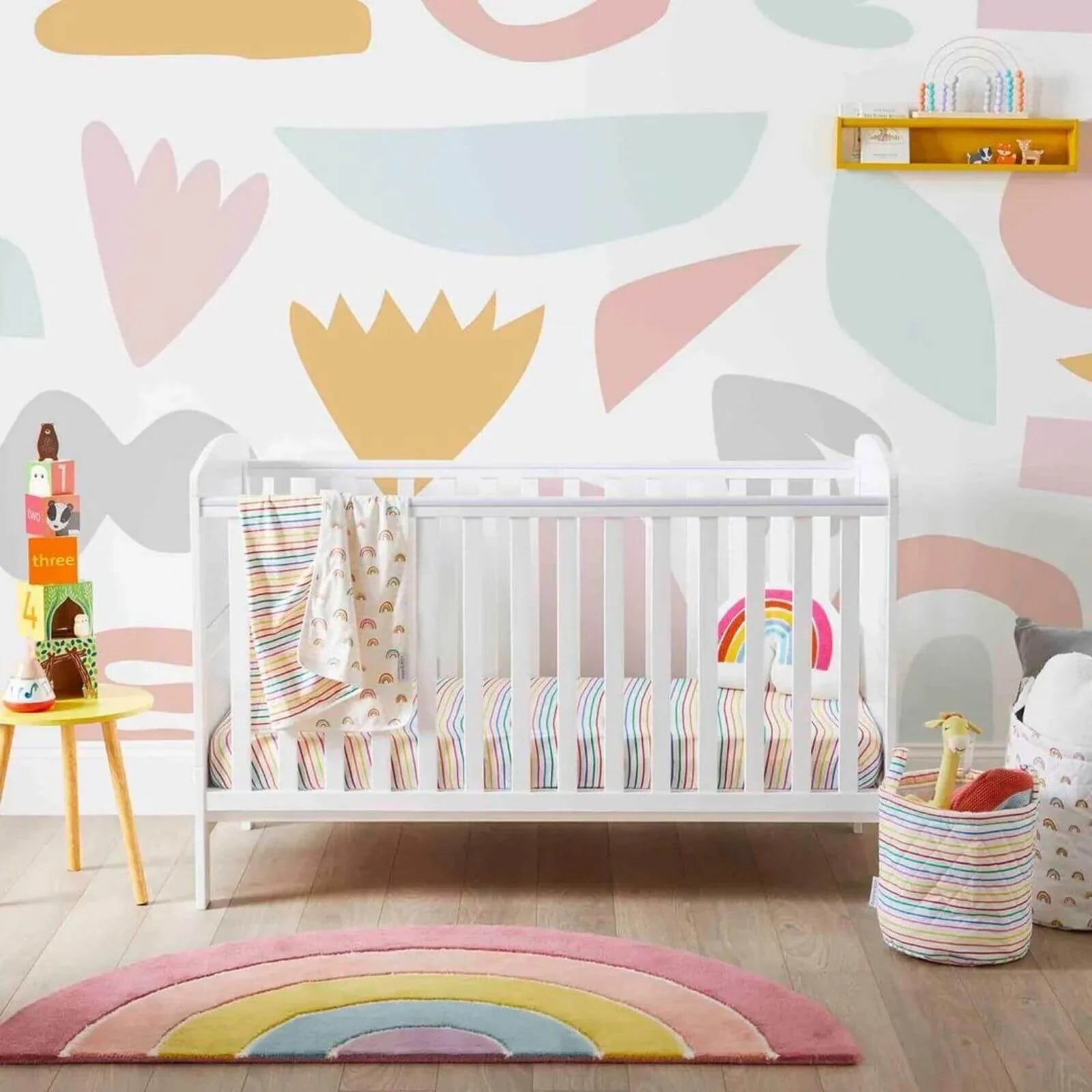 Ickle Bubba Coleby Classic Cot Bed White - Premium Sprung Mattress