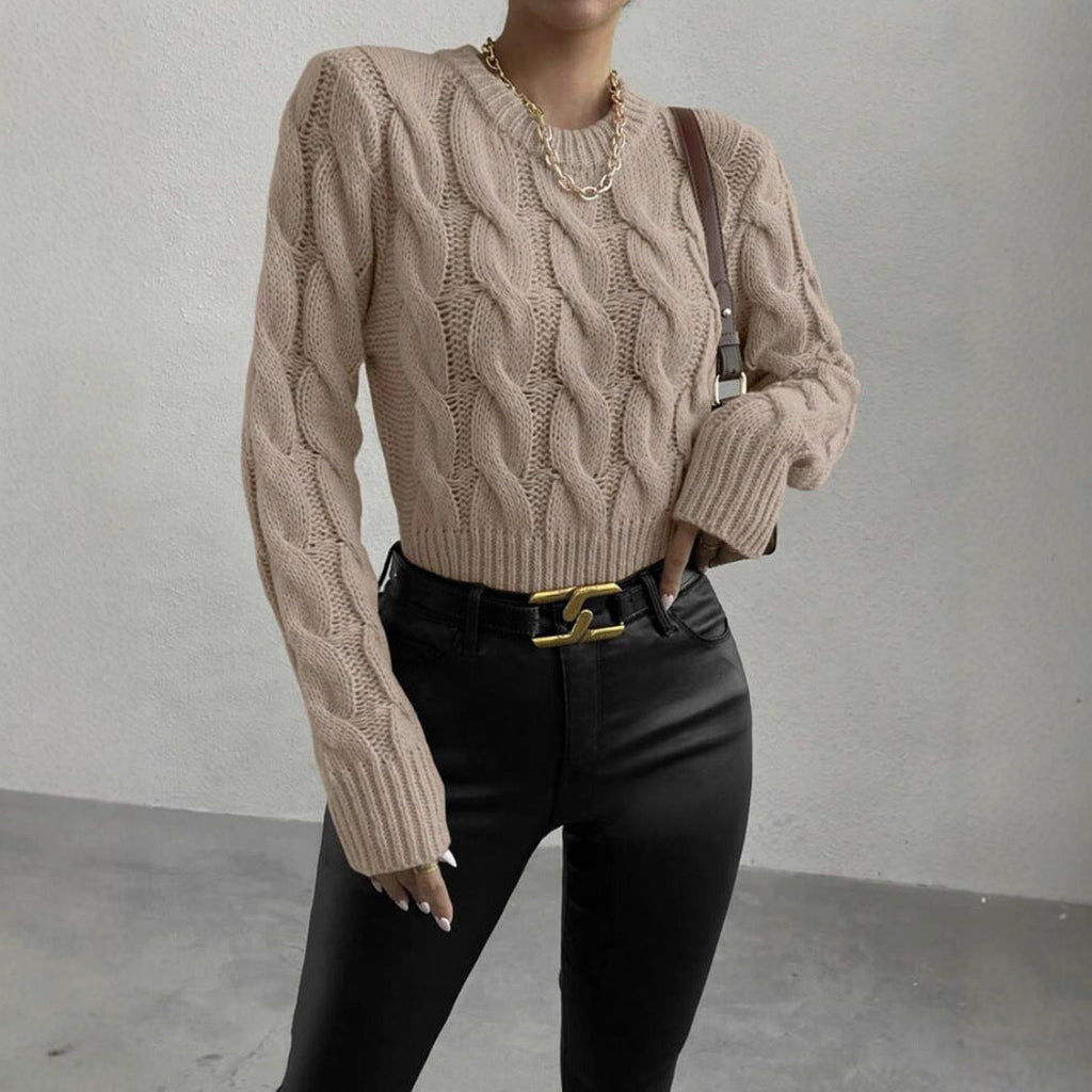 Loose-fitting Knitted Women's Pullover Sweater