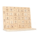 Children's Wooden Punch Card Multipurpose Daily Weekly Planner