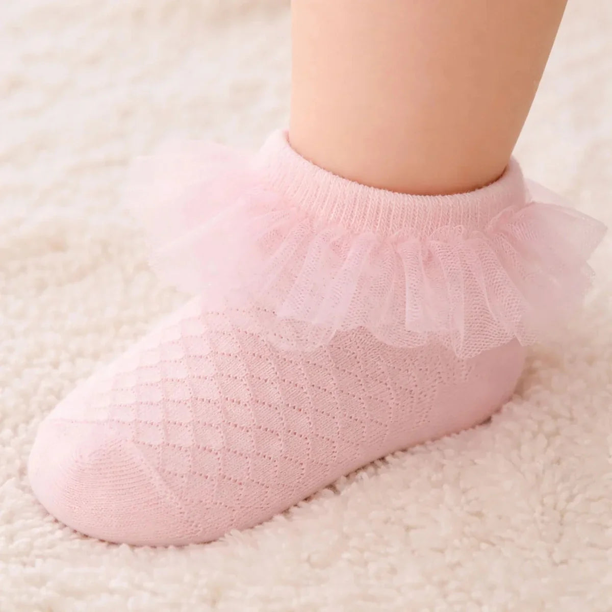 HelloBaby Lace Baby Socks (Newborn to 4-5 Years)