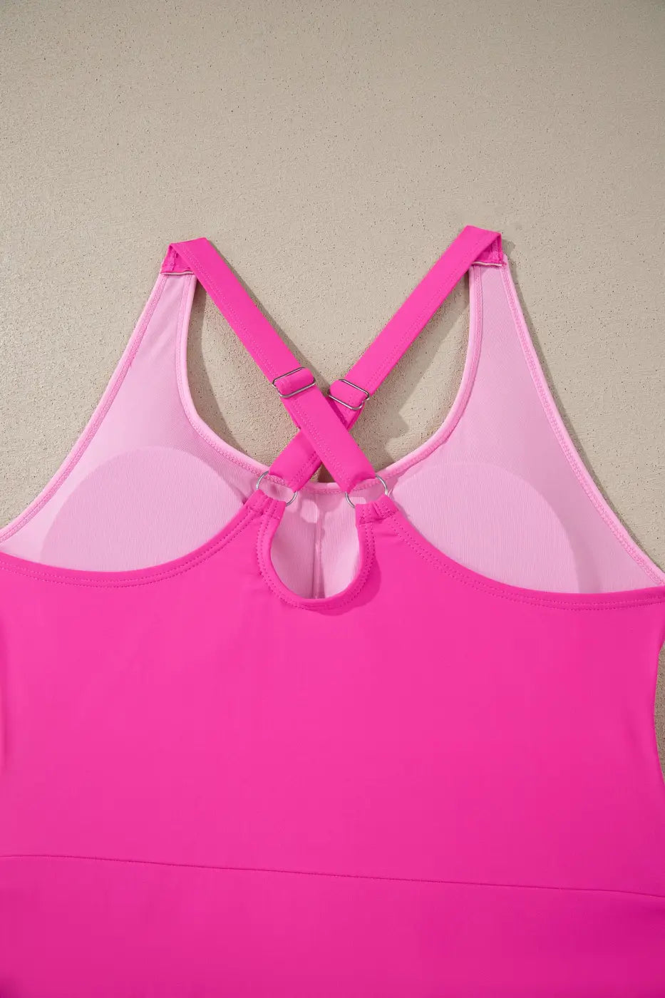 Pink Swim Dress With Built-In Shorts One Piece Swimsuit Women UK