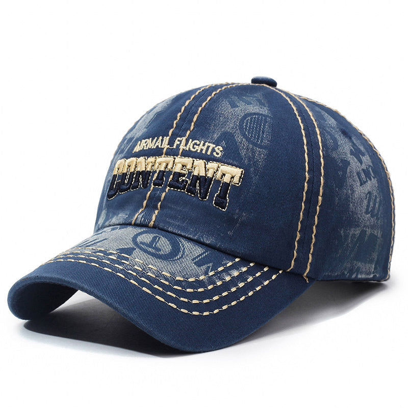 Retro Washed Baseball Cap For Men And Women Couple