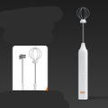 Electric Milk Frother - USB Rechargeable Handheld Foam Maker for Coffee, Latte & Cappuccino