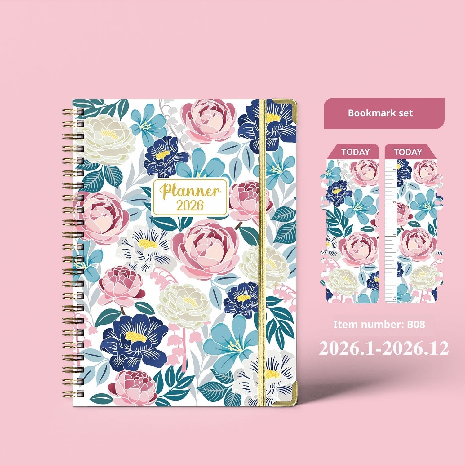 2026 English Notepad A5 Coil Diary Notebook