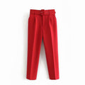 Summer New Style Simple And Fashionable Long Pants With Belt