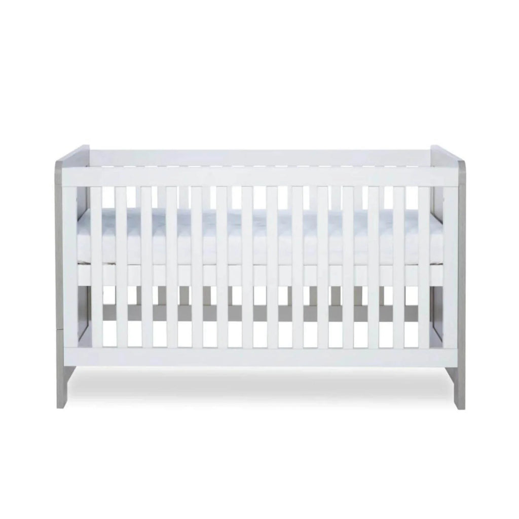 Ickle Bubba Pembrey Cot Bed Ash Grey - Premium Pocket Sprung Mattress