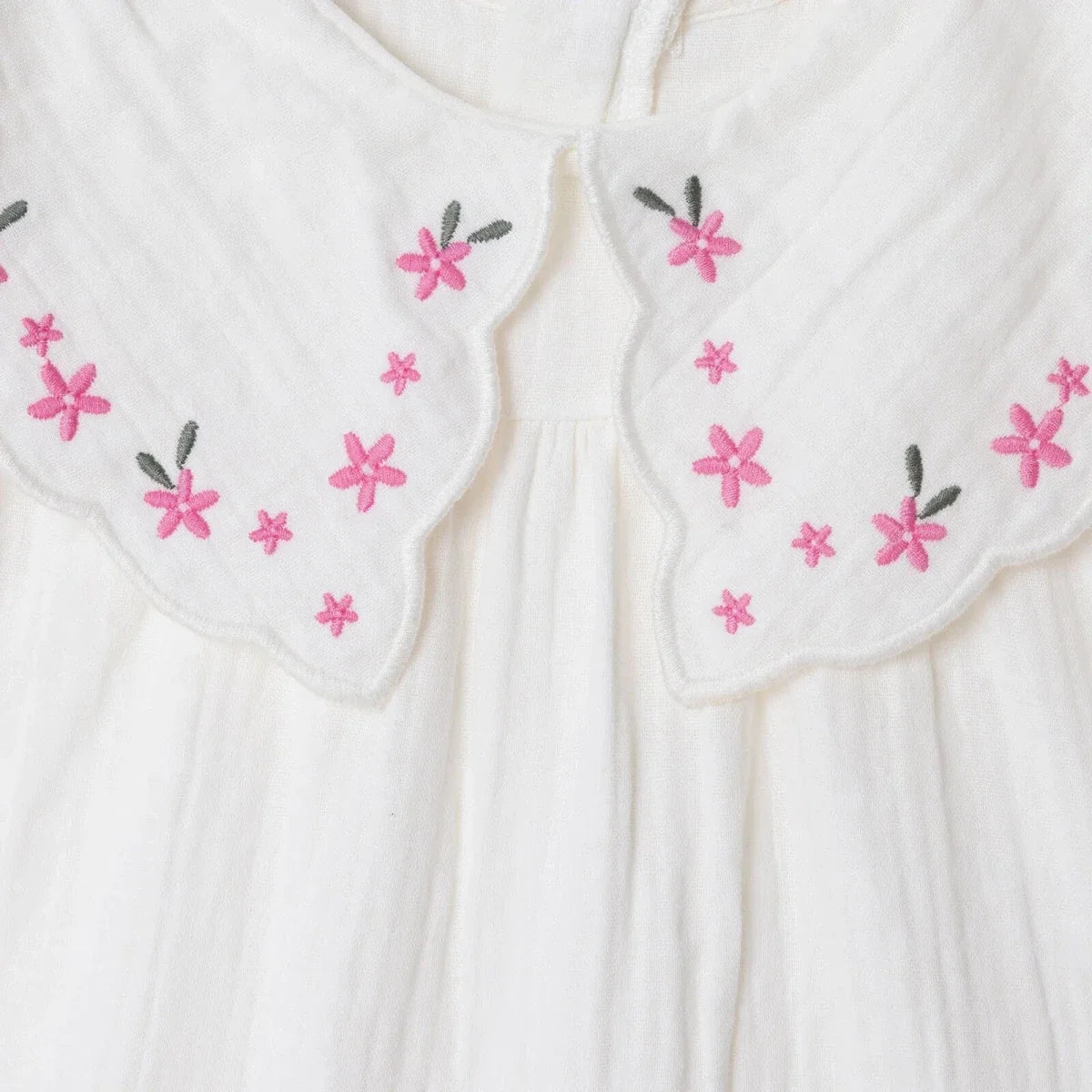 HelloBaby Short Sleeve Muslin Baby Dress (6-9 Months to 4-5 Years)