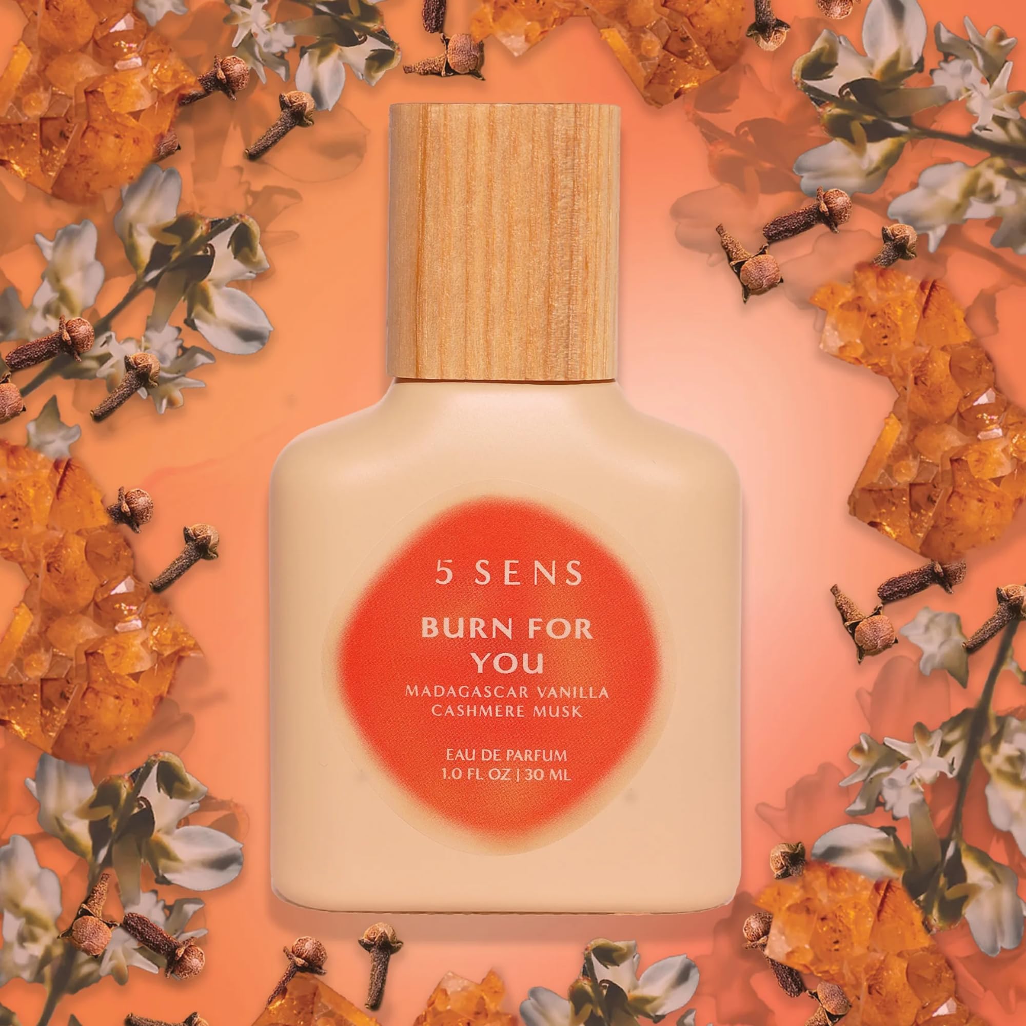 5 SENS Burn For You Eau de Parfum (30 mL) – Warm Woody Spicy Fragrance | Vegan & Cruelty-Free