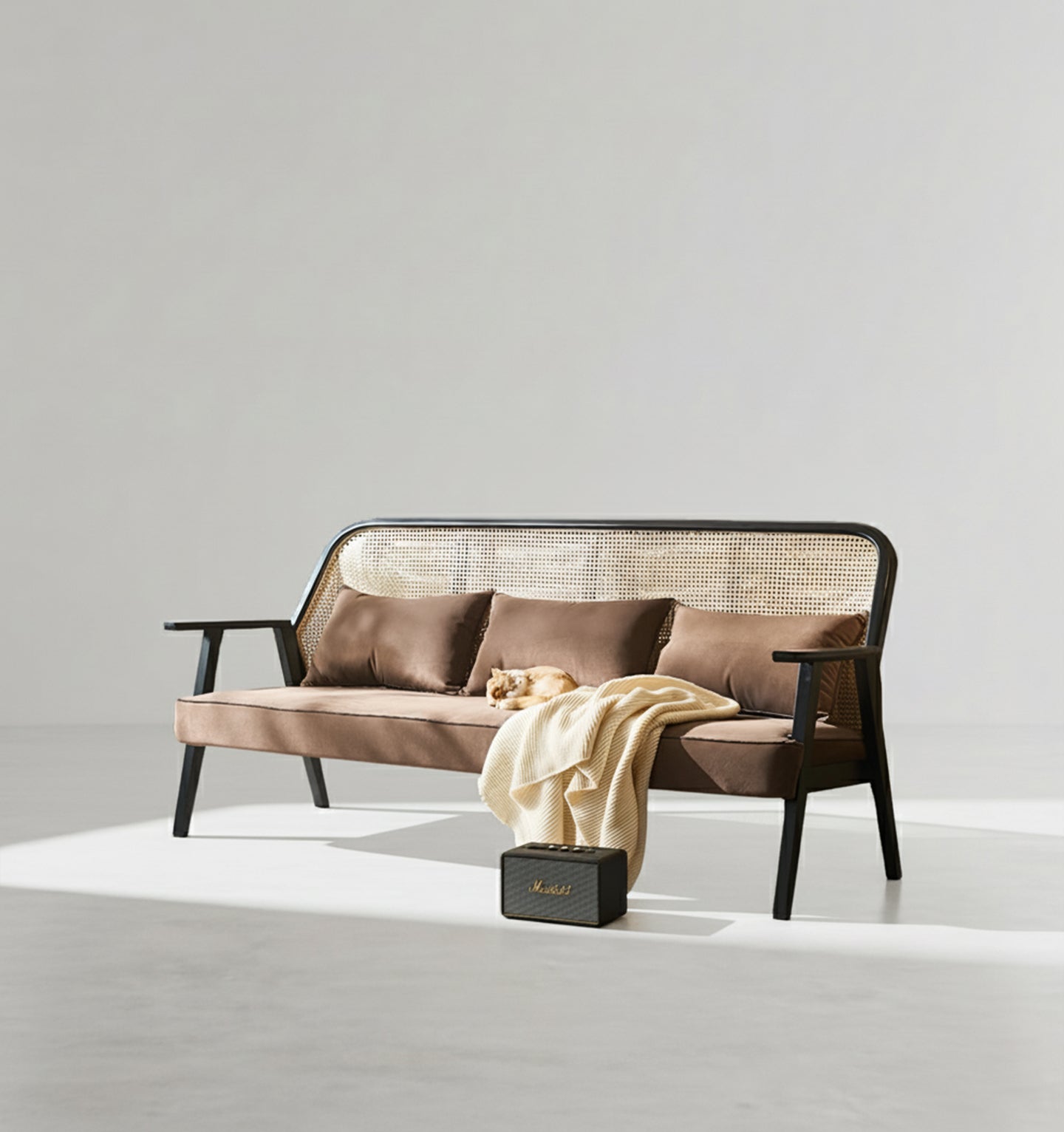 Morris Rattan Two Seater, Three Seater Sofa
