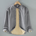 Flannel-lined Thick Warm Corduroy Small Stand-collar Shirt Jacket