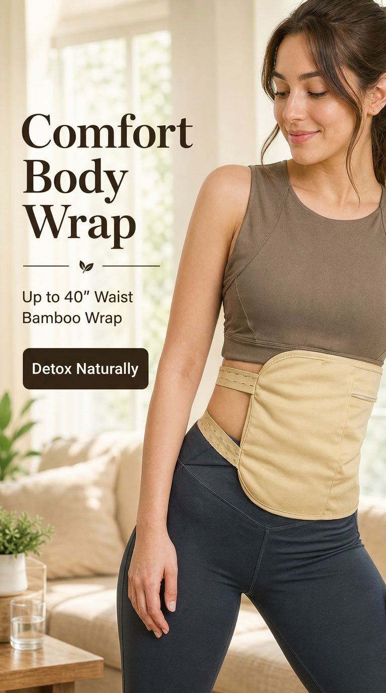 Reusable Bamboo Castor Oil Pack - Body Wrap (Up to 40" Waist)