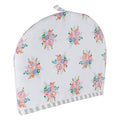 Amelie White Cotton Tea Cosy with Floral Design