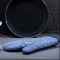 White Blue Single Oven Glove | Modern Retro