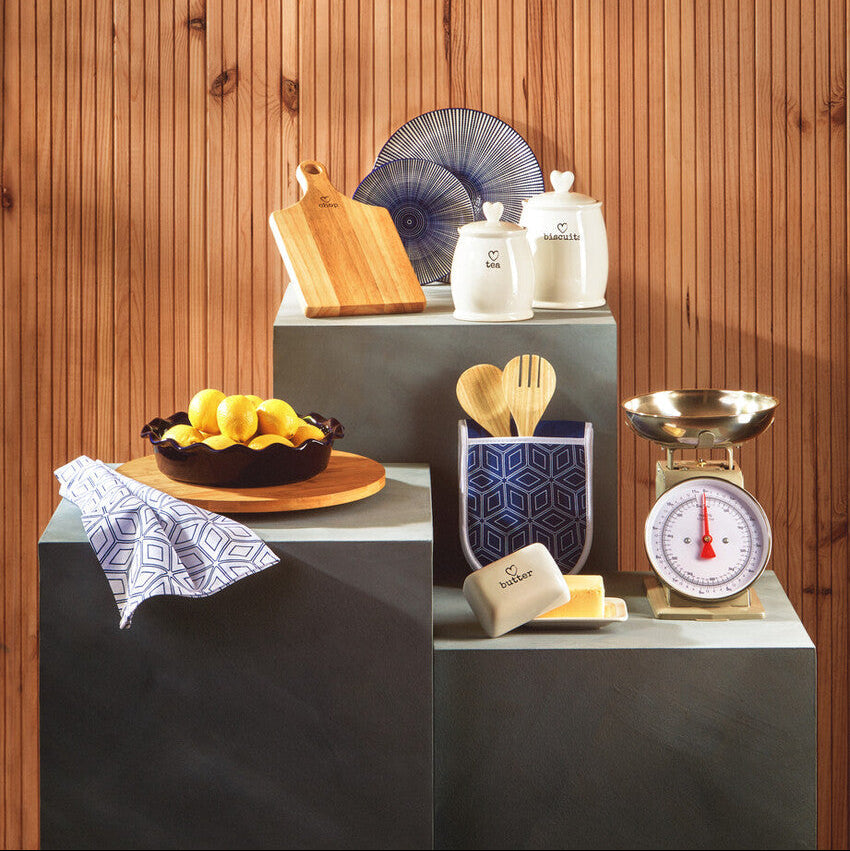 Modern Retro Set Of 3 Tea Towels