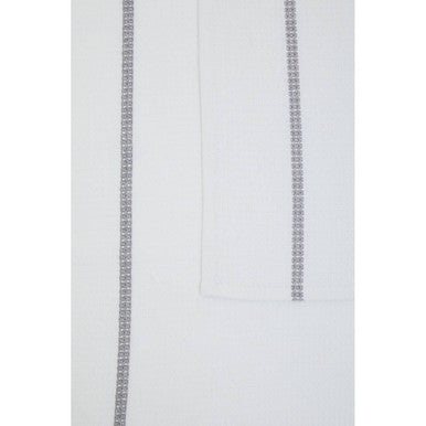 Doro Set Of 3 White and Grey Violet Waffle Tea Towels