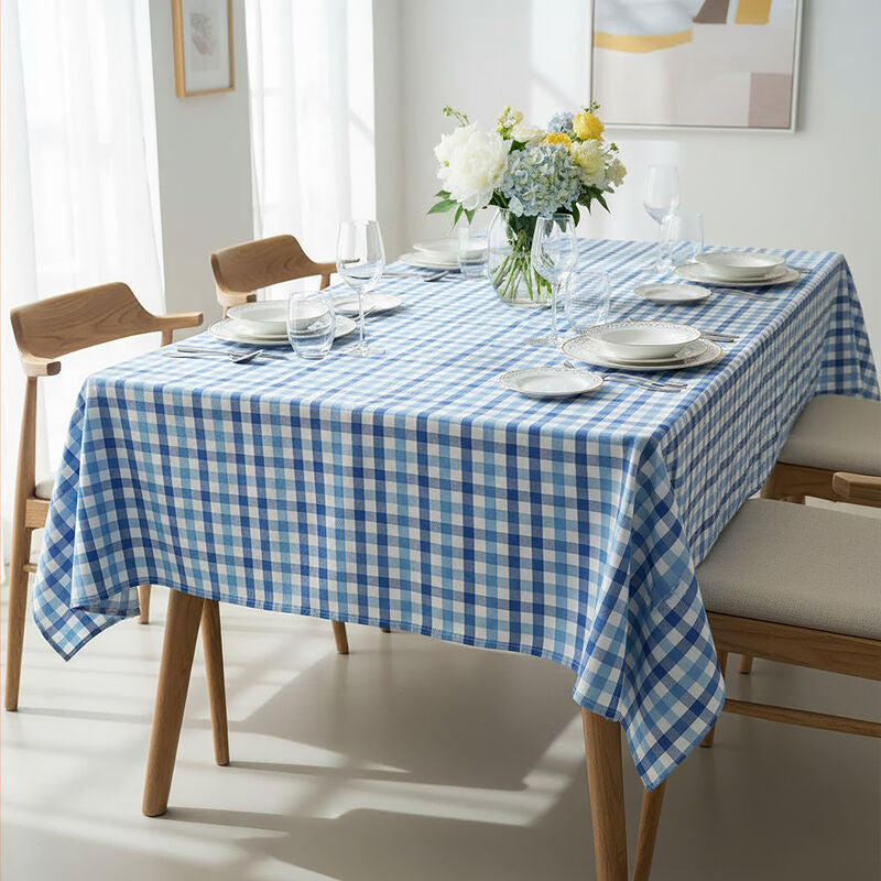 Blue Check Tablecloth | Thread and Loom