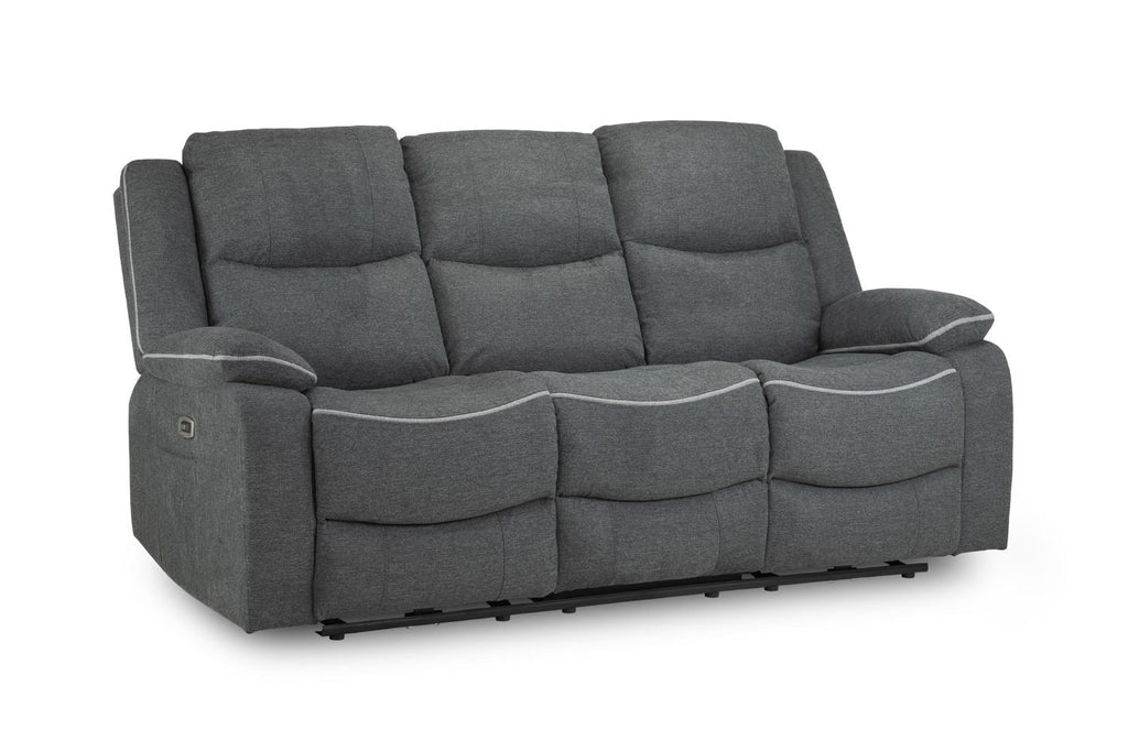 Harald Electric Recliner Sofa  Grey 3 Seater Ultimate Comfort & Style