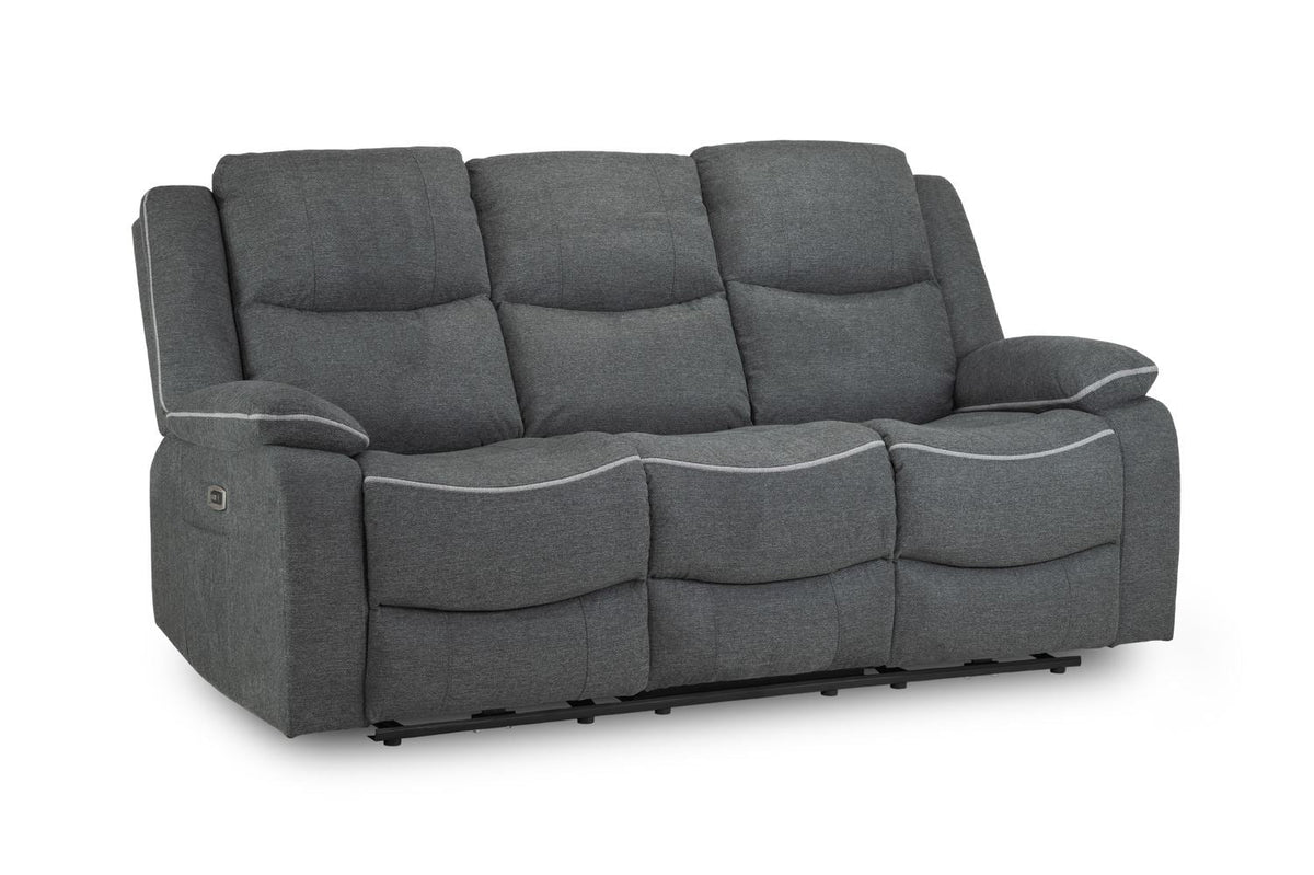 Harald Electric Recliner Sofa  Grey 3 Seater Ultimate Comfort & Style